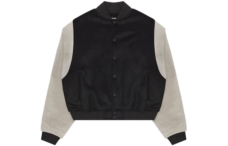 Men's Fear of God Alphabet Printing Jacket Black Gray FOG-FW19-101