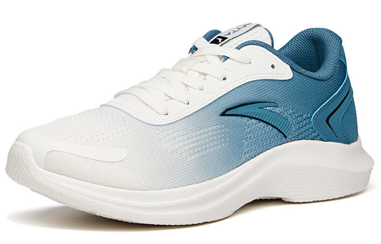 حذاء رياضي ANTA Running Series Flyknit باللون الأبيض والأزرق 112135571-4