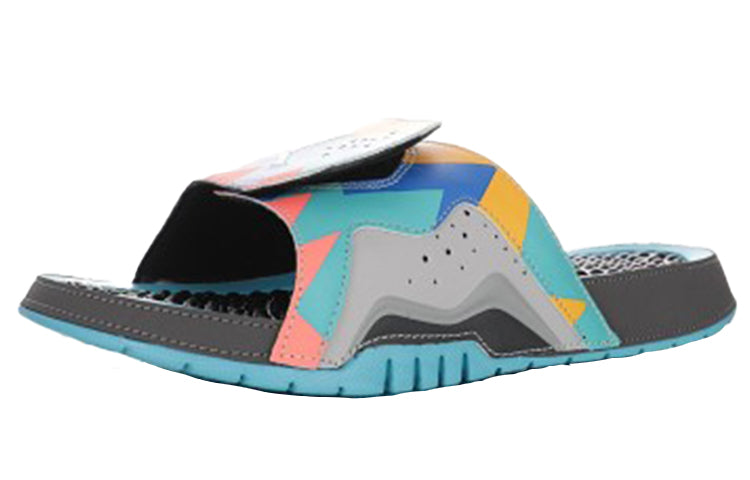 Air Jordan Hydro 7 Retro Slide 'Dark Grey Blue Turquoise' 705467-013