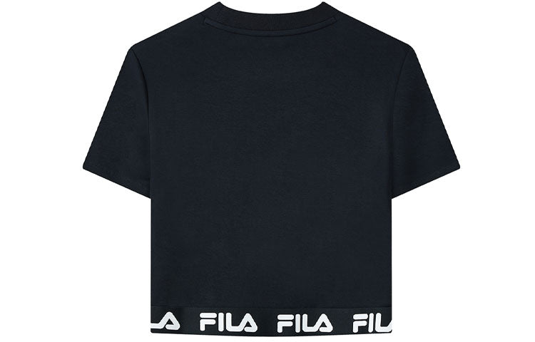 (WMNS) FILA Logo Printing Round-neck Tee Blue F11W138105F-NV
