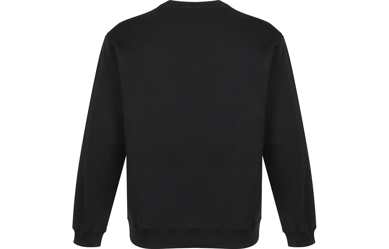 Men's Balenciaga Logo Pattern Round Neck Long Sleeves Black 583258TIV801000