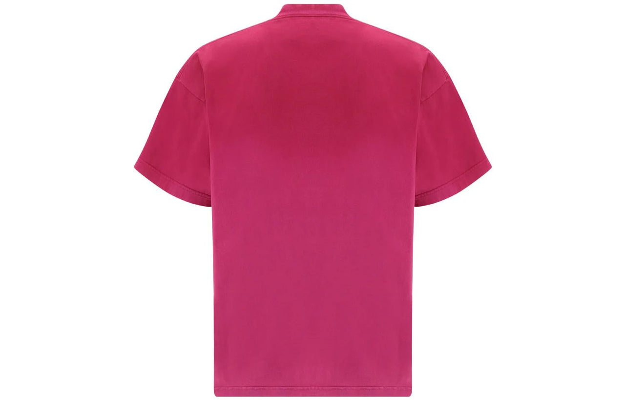 Balenciaga B Authentic Vintage Jersey Oversized T-Shirt 'Pink' 694576TMVA95566