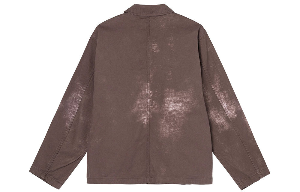 Stussy Spot Bleach Jacket Unisex Brown 115590