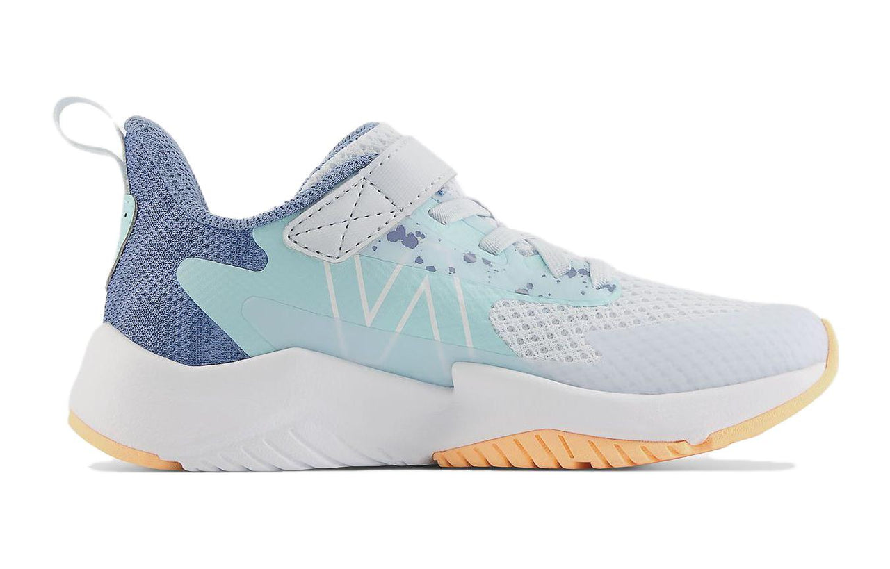 (GS) New Balance Rave Run V2 Bungee Lace Top Strap 'Ice Blue Solar Flare' YTRAVIB2