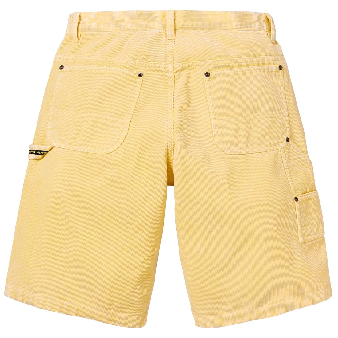 Supreme Washed Corduroy Double Knee Painter Shorts 'Yellow' SUP-SS24-222