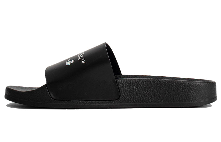 (WMNS) Off-White Multi-logo Print Pool Slides Black OWIA208E20LEA0011001