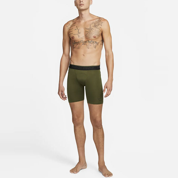 Nike Pro Dri-Fit Stretch Training Long Shorts 'Olive Green' DD1917-326