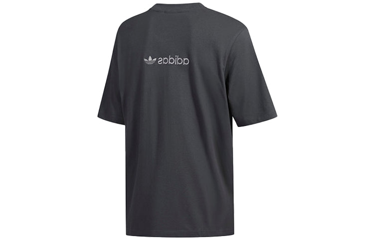 adidas originals Embroidered LOGO Short Sleeve Gray GL6147