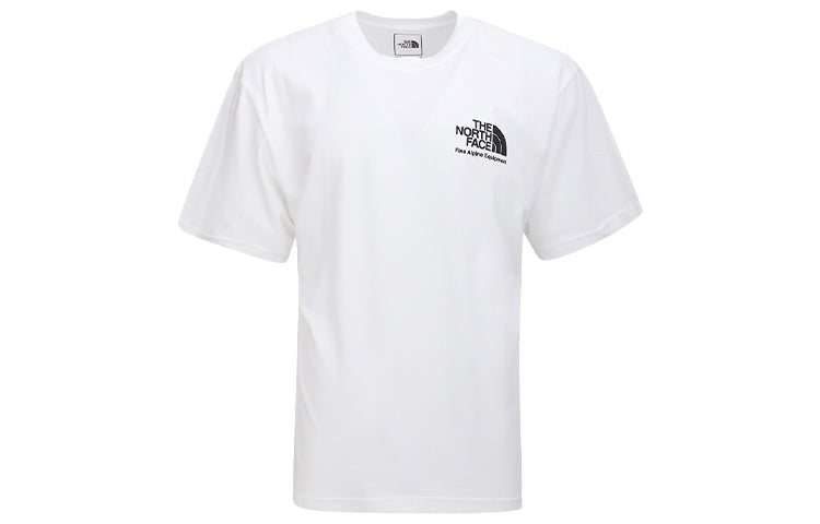 Men's THE NORTH FACE Back Character Printing Short Sleeve White NF0A4AA6FN4