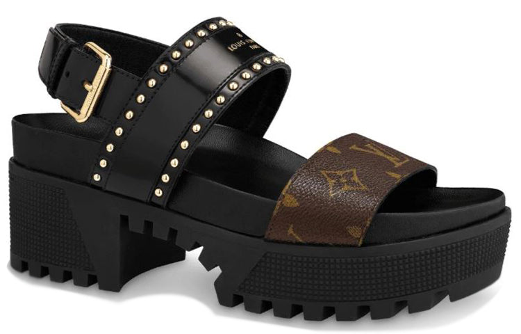 (WMNS) LOUIS VUITTON shoes Sports sandals 'Black Brown' 1A6654