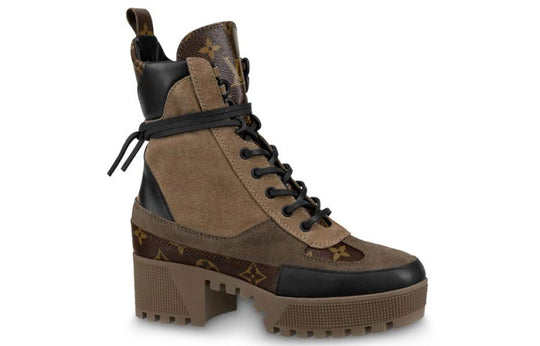 (WMNS) LOUIS VUITTON shoes Martin boots 'Gray Brown Black' 1A4XYA