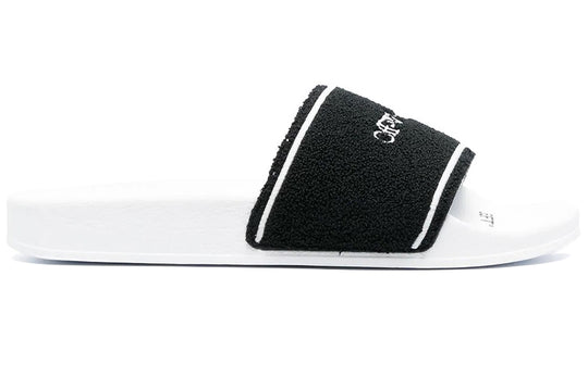 Off-White Sliders 'Towel - White Black' OMIC001R21MAT0030110