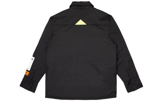 Men's HERON PRESTON X Caterpillar Long Sleeves Coach Multiple Pockets Jacket Black HMEM005F20FAB0021000