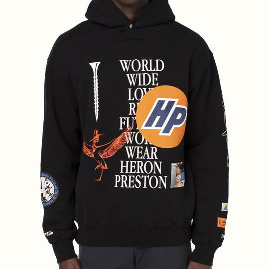 Men's HERON PRESTON Logo Printing Black HMBB011F20JER0011001