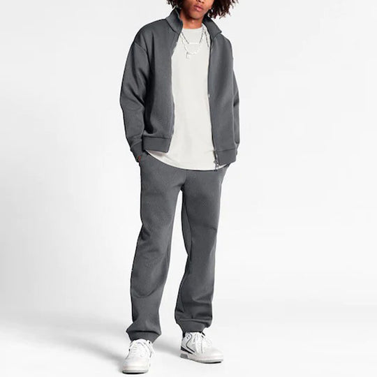 Men's LOUIS VUITTON Logo Solid Color Zipper Jacket Gray 1A5VO6