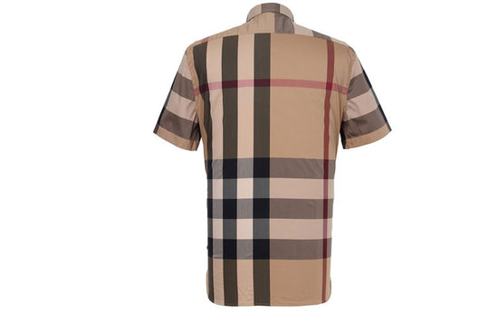 Men's Burberry Short Sleeve Casual Plaid Shirt 40458371
