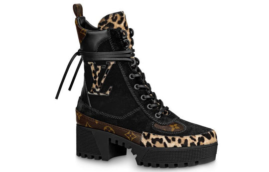 (WMNS) LOUIS VUITTON shoes Martin boots 'Black Leopard' 1A5NNT