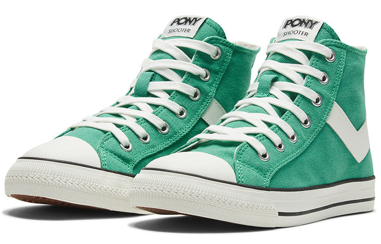 PONY High-Top Canvas Sneakers Green 02M1SH02GN