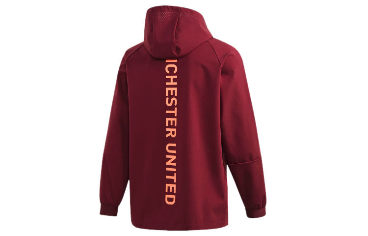 adidas MUFC Travel JKT Manchester United Soccer/Football Sports Hooded Jacket Purple FR3862