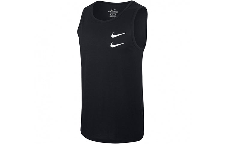 Nike Swoosh Casual Sports Printing Breathable Vest Black CQ5293-010