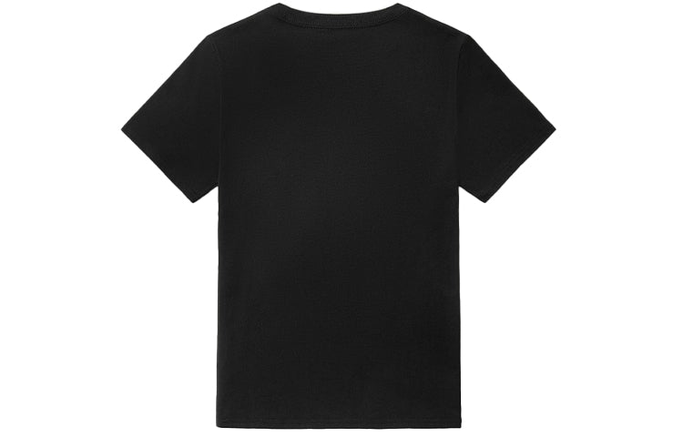 (WMNS) Vans Retro Printing Sports Round Neck Short Sleeve Black VN0A5F1XBLK