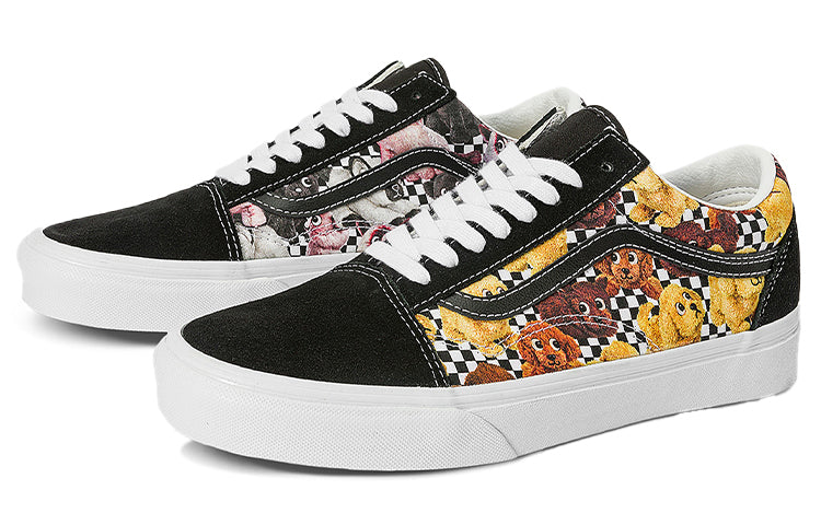 Vans Old Skool Low Tops Skateboarding Shoes Unisex Black White VN0A7Q2JLNN