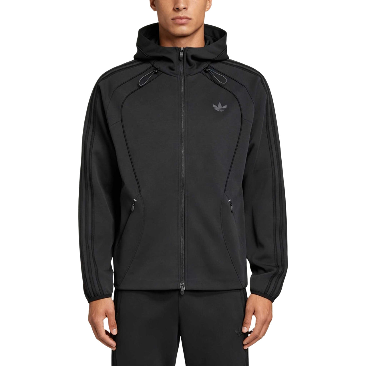 adidas Spacer Teamgeist 26 Cutline Fullzip Hoodie Asia Sizing 'Black' KT4423