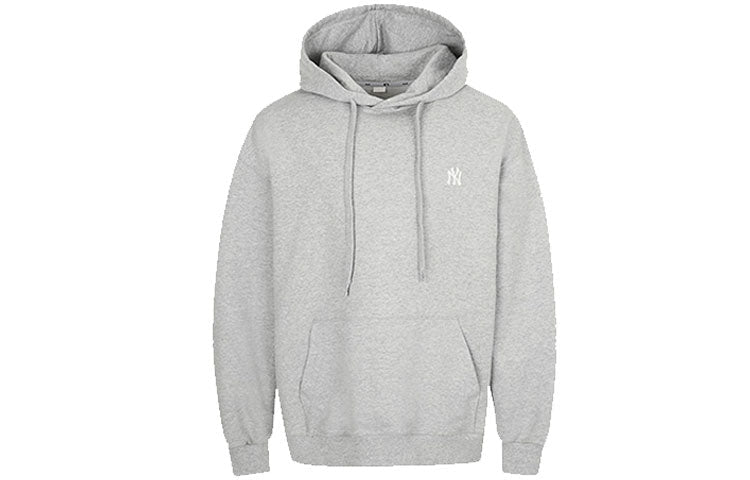 MLB New York Yankees Basic Large Logo Printing Sports hooded Long Sleeves Unisex Gray 31HD03011-50M