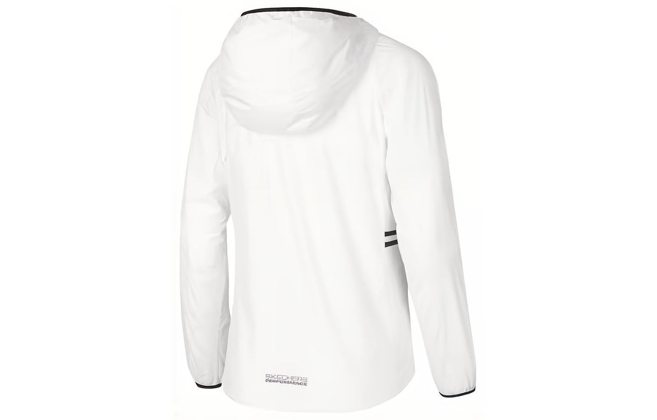 (WMNS) Skechers Sport Full Zip Jacket 'White Black' P322W009-0019