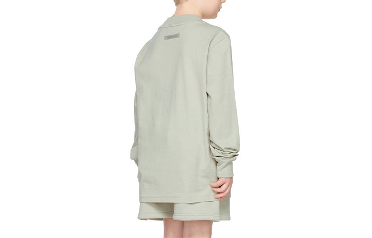 (GS) Fear of God Essentials FW21 Green/Concrete Long Sleeve T-Shirt FOG-FW21-128
