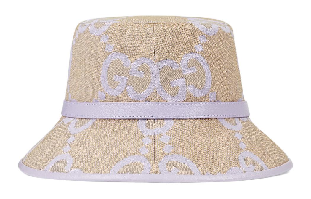 (WMNS) Gucci Jumbo GG Bucket Hat 'Beige Lilac' 730336-3HAPT-8871