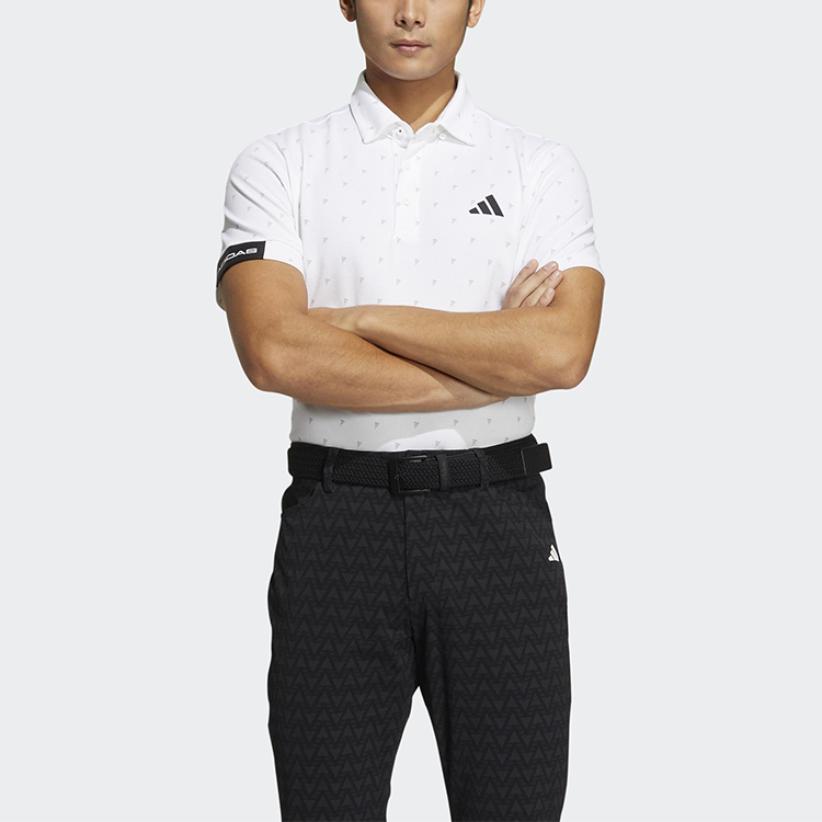 adidas AEROREADY Badge of Sport Monogram Polo Shirt 'White' HT6837