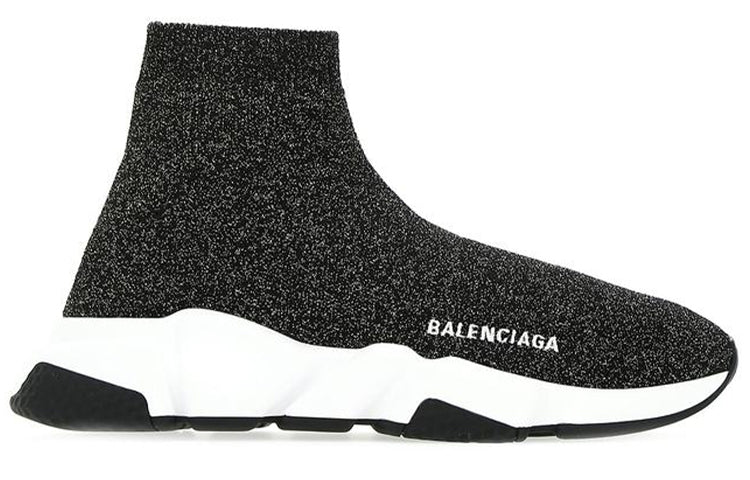 (WMNS) Balenciaga Speed logo Socks Shoes Black 593698W1V91