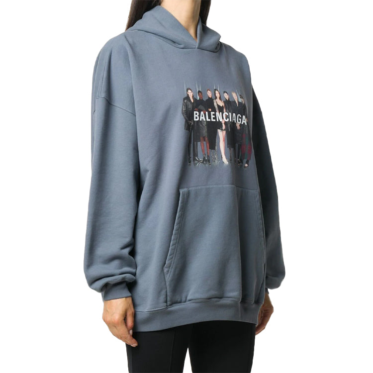 Balenciaga Logo Printing Grey/Blue 620947TIV481404