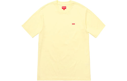 Supreme SS18 Small Box Tee Pale Yellow Logo Tee SUP-SS18-0116