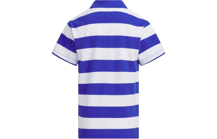 (PS) adidas Logo Polo Shirt 'White Blue' IA8264