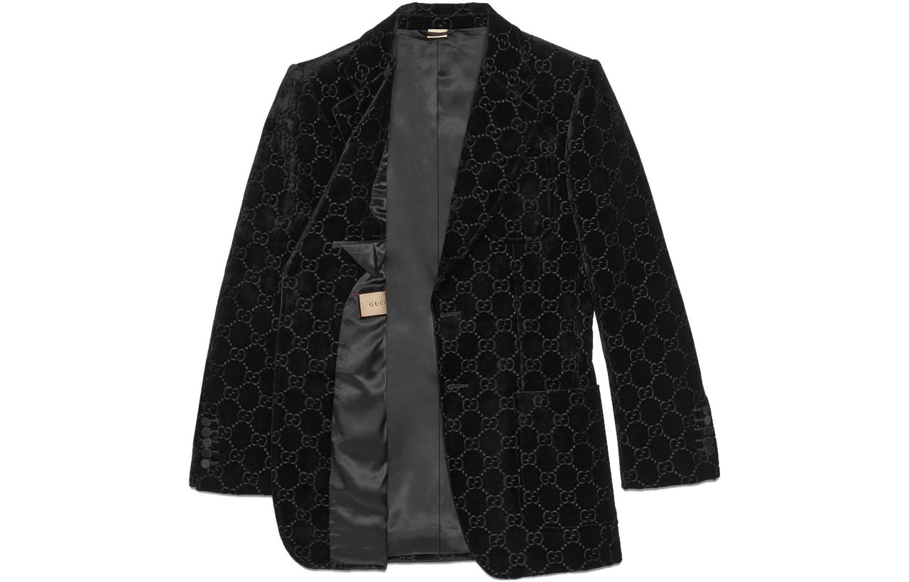 Gucci GG Velvet Jacket 'Black' 752166-Z402L-1000