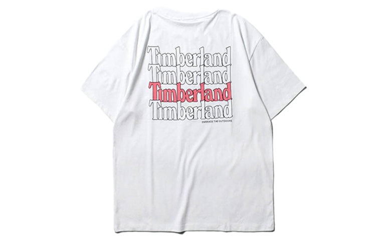 Men's Timberland SS20 Printing Round Neck Short Sleeve White A2B3R100