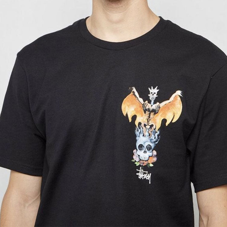 Stussy Phoenix Tee Printing Short Sleeve Unisex Black 1904231