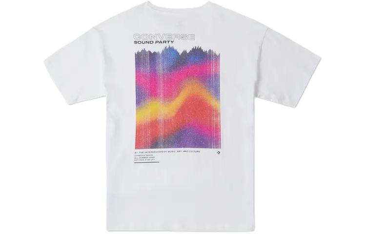 (WMNS) Converse Soundwaves T-Shirt Asia Sizing 'White' 10026374-A01