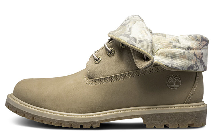 (WMNS) Timberland Roll Top Wide Fit Boots Basic 'Beige White Camouflage' A1URM