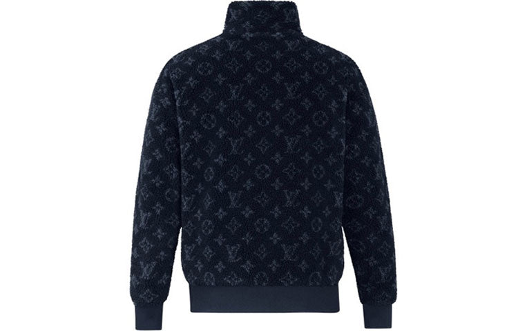 جاكيت LOUIS VUITTON LV Monogram Jacquard Fleece Zip-Through أزرق 1A8ECV