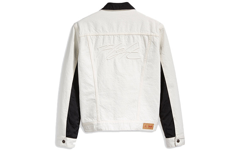 جاكيت جينز كاجوال قابل للعكس من Levi's x Air Jordan Crossover باللونين الأبيض والأسود رقم 56437-0004