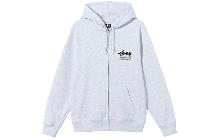 Stussy Alphabet Zipper Unisex Gray 3973613