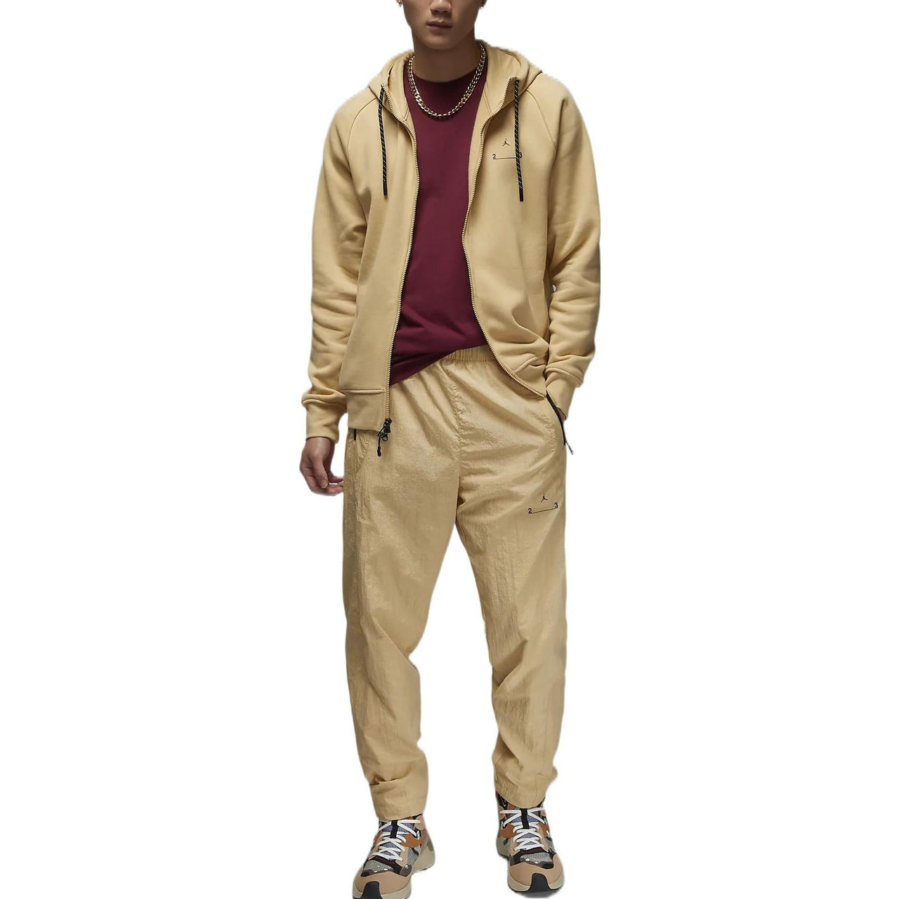 Air Jordan Solid Color Hooded Jacket Men's Yellow DV1590-252