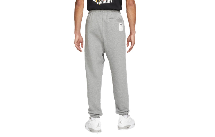 Men's Air Jordan Sport Dna Funny Logo Printing Stay Warm Fleece Bundle Feet Sports Pants/Trousers/Joggers Gray DC9635-091