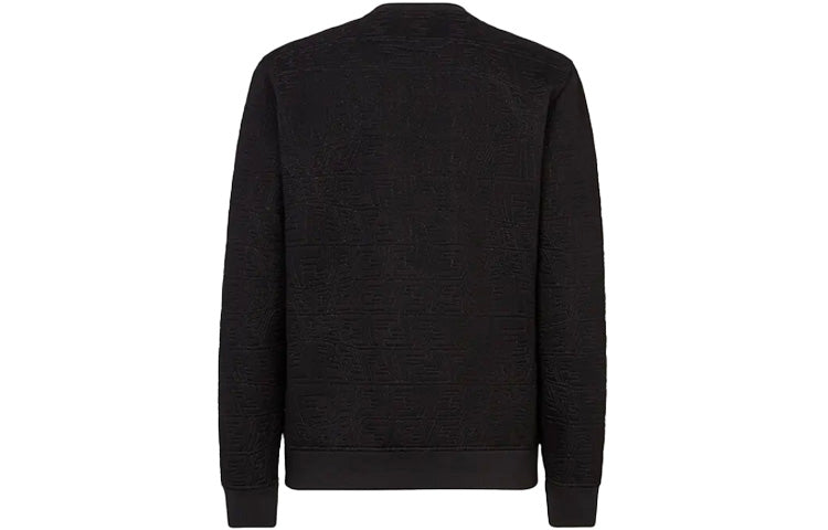 Men's FENDI FW21 Casual Round Neck Pullover Long Sleeves Black FY0178AGADF0QA1