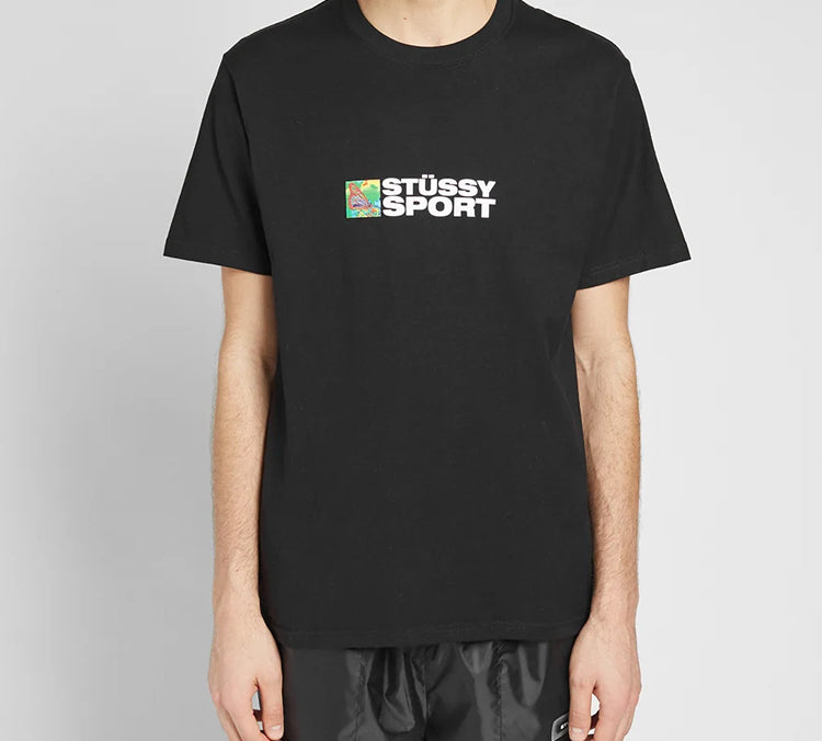 Stussy Sport Tee Alphabet Printing Short Sleeve Unisex Black 1904391