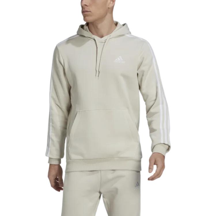 adidas Fleece 3-Stripes Hoodie 'Beige' HL2265