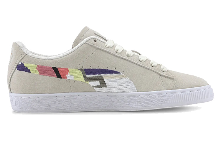 (WMNS) PUMA Suede World Hood 'Geometric Print - Vaporous Gray' 371682-01